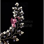 Accesoriu modern pentru decor par WED45FF Bronz cu cristale si perle de 35cm Accesoriu modern pentru decor par WED45FF Bronz cu cristale si perle de 35cm